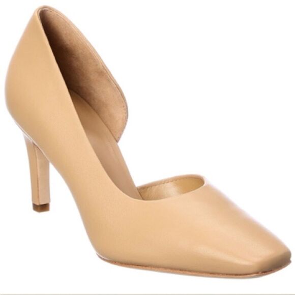 VINCE | Nude Tiana Point Toe Leather Pumps 7 - Picture 1 of 11